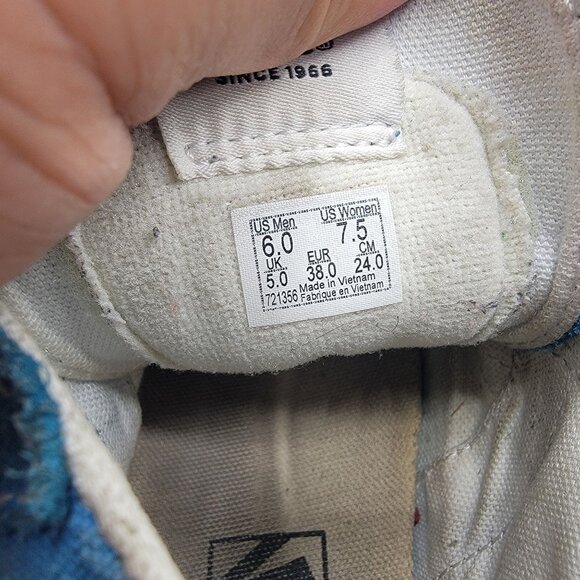 Vans Sk8 Hi Womens 7.5 Blue High Top Sneaker Shoes Casual Skateboarding Comfort - Picture 7 of 13